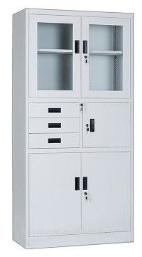 Bedroom Wardrobe Sturdy Portable Glass Door Filing Cabinet