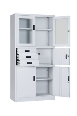 Bedroom Wardrobe Sturdy Portable Glass Door Filing Cabinet