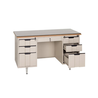 1400mm Wide Electrostatic Fireproof Steel Executive Desk