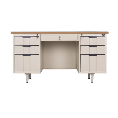 1400mm Wide Electrostatic Fireproof Steel Executive Desk
