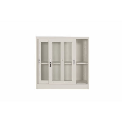 2 Sliding Glass Doors Vertical Metal Bookshelf Fireproof Metal Filing Cabinet