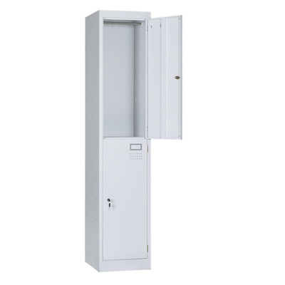 School Furniture 2 Door Metal Locker Dormitory With Hanging Rod