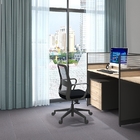 Modern Swivel Executive Black Mesh Office Chair With Headrest