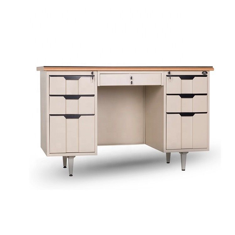 1400mm Wide Electrostatic Fireproof Steel Executive Desk